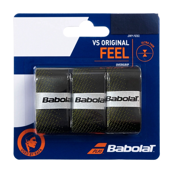 Overgrip Babolat VS Original Overgrip x 3  Black/Fluo Yellow 653040232