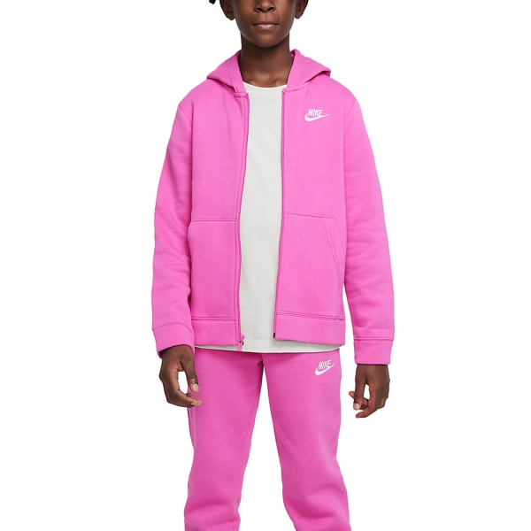 Nike Core Boy's Tennis Suit - Active Fuchsia/White