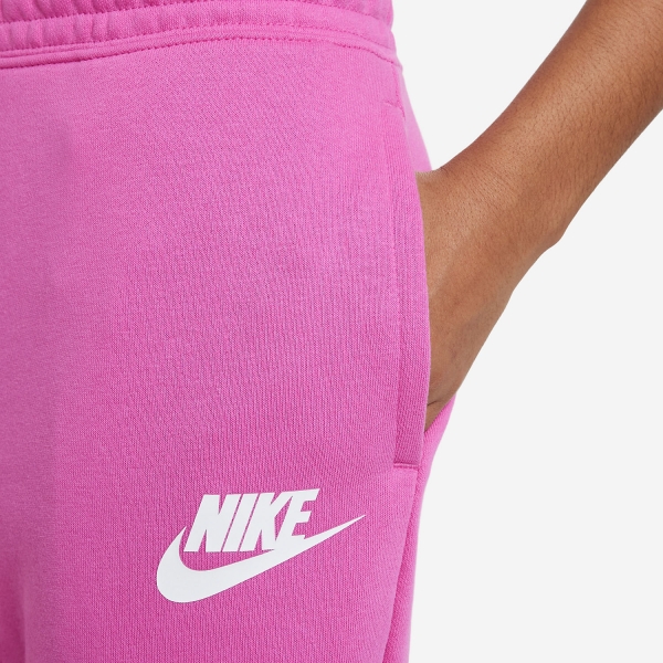 Nike Club Logo Pantalones Niña - Active Fuchsia/White