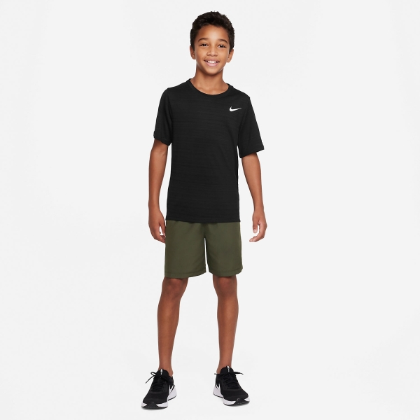 Nike Dri-FIT Icon 6in Shorts Niño - Cargo Khaki/White