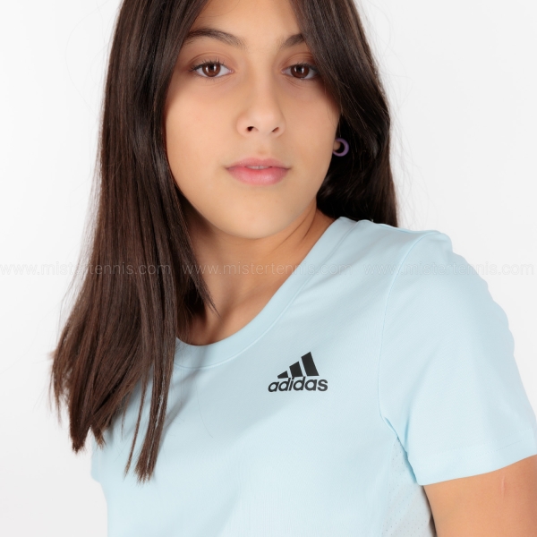 adidas Club Girl s Tennis T Shirt Almost Blue