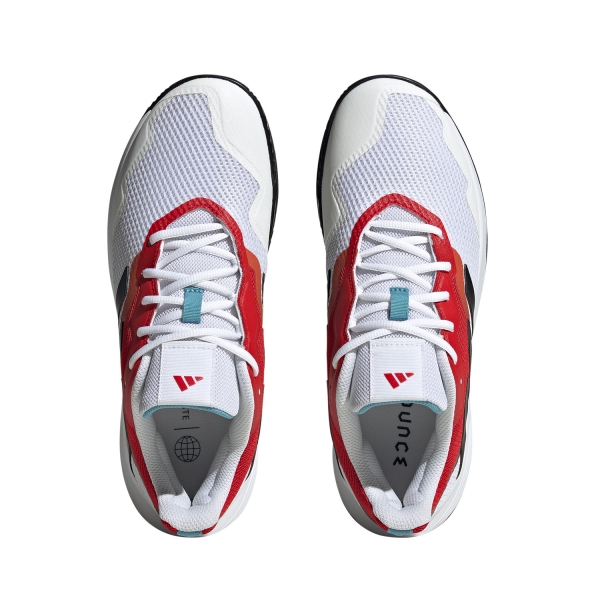 adidas CourtJam Control - Ftwr White/Core Black/Better Scarlet