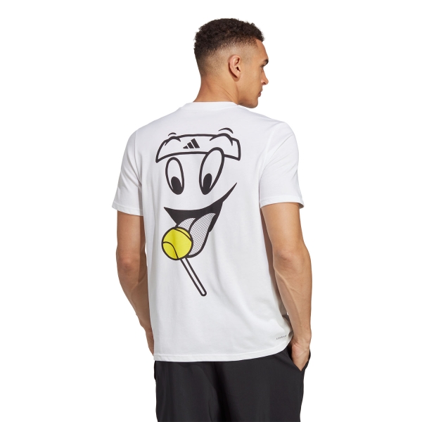 Puntero Subir Mentalmente adidas Pop Graphic Men's Tennis T-Shirt - White