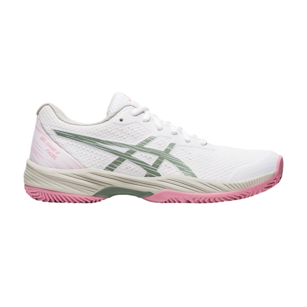 Asics Gel Game 9 Padel Women's Tennis Shoes - White/Slate Grey