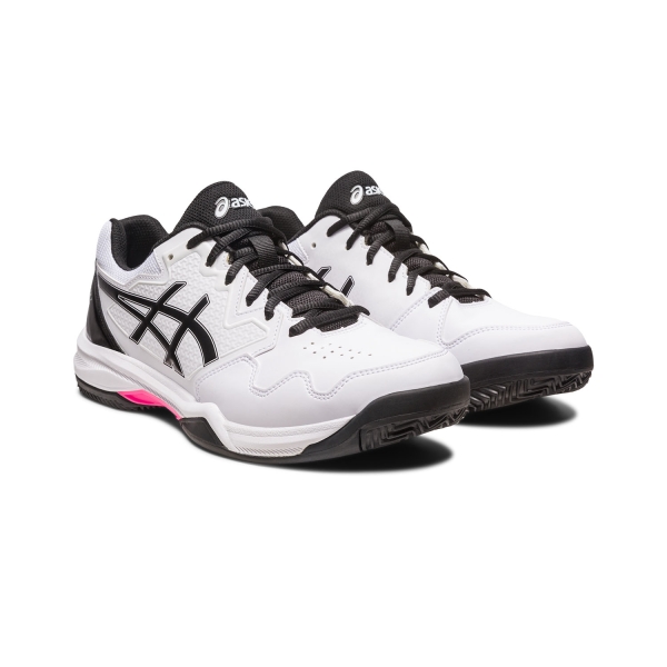 Asics Gel Dedicate 7 Clay Men's Tennis Shoes - White/Hot Pink