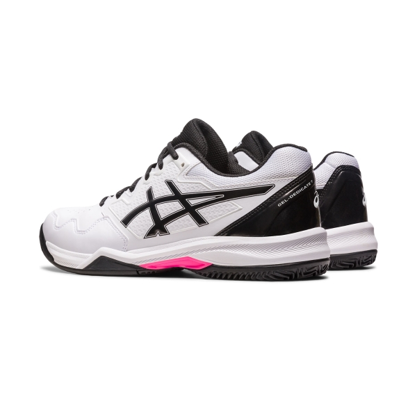 Asics Gel Dedicate 7 Clay Men's Tennis Shoes - White/Hot Pink