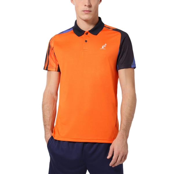 Polo Tennis Uomo Australian Ace Blaze Polo  Orange/Blu TEUPO0021155