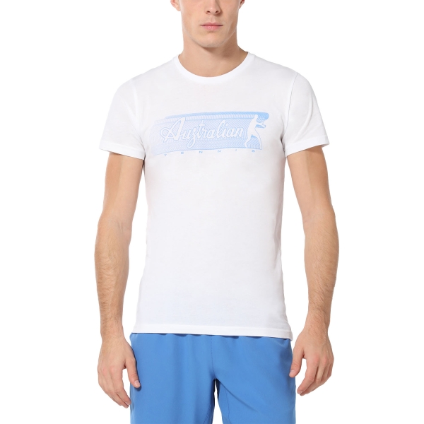 Maglietta Tennis Uomo Australian Australian Gradient TShirt  Bianco  Bianco TEUTS0055002