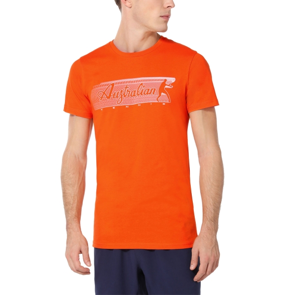 Maglietta Tennis Uomo Australian Australian Gradient Camiseta  Orange/Blu  Orange/Blu TEUTS0055155