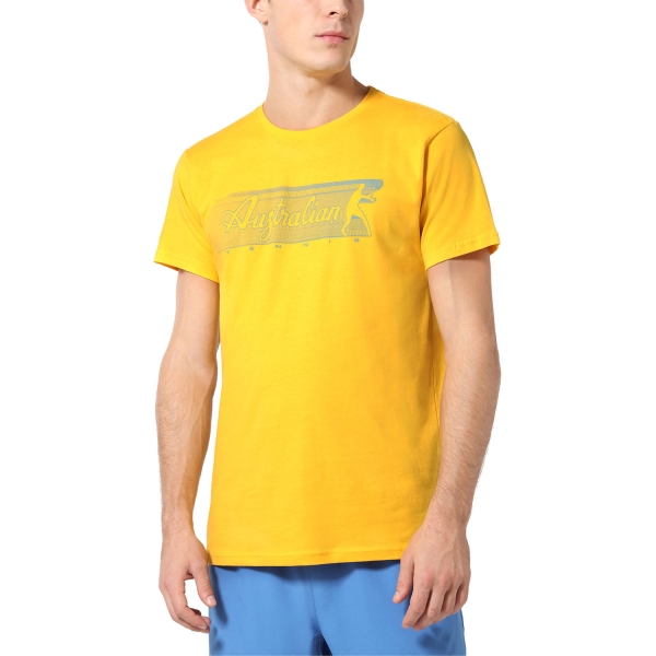Maglietta Tennis Uomo Australian Australian Gradient TShirt  Yellow/Blue  Yellow/Blue TEUTS0055953