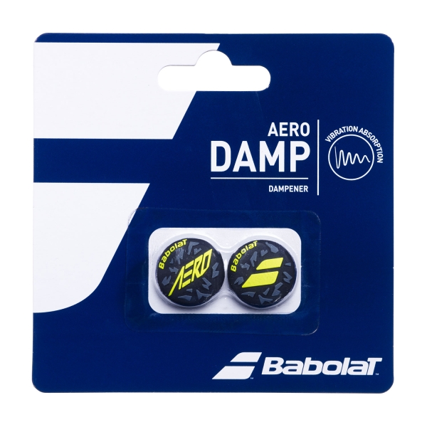 Vibration Dampener Babolat Aero x 2 Dampeners  Black/Yellow 700119100