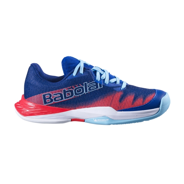 Padel Shoes Babolat Jet Premura 2 Juniors  Blue/Poppy Red 33S237564100