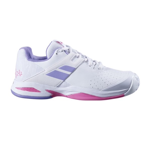Junior Tennis Shoes Babolat Propulse All Court Junior  White/Lavender 33S238841074