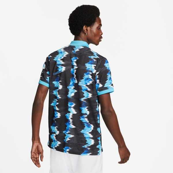 Nike Court Printed Polo - Baltic Blue