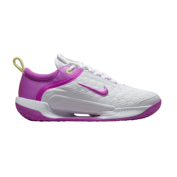 Women`s Tennis Shoes Nike Court Zoom NXT HC  White/Fuchsia Dream/Citron Tint DV3282100