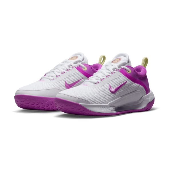 Nike Court Zoom NXT HC - White/Fuchsia Dream/Citron Tint