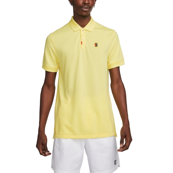 Men's Tennis Polo Nike DriFIT Heritage Polo  Lemon Chiffon DA4379706
