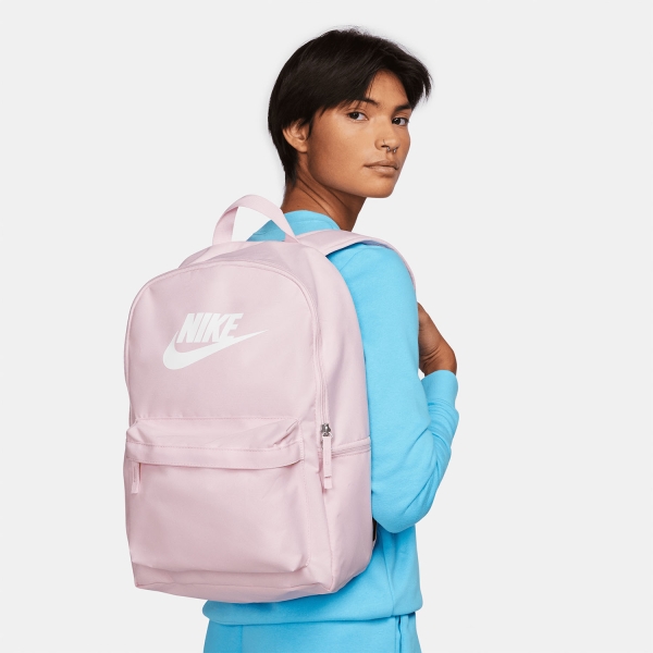 Pink and white new arrivals nike backpack