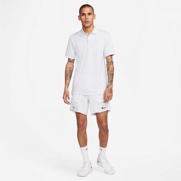 Nike Rafa Logo Polo - Football Grey/Cobalt Bliss/Bright Cactus