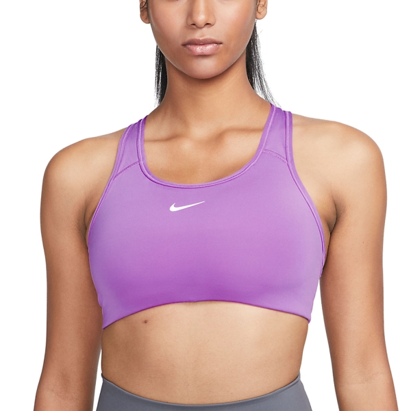 Nike Swoosh Women's Sports Bra - Rush Fuchsia/White