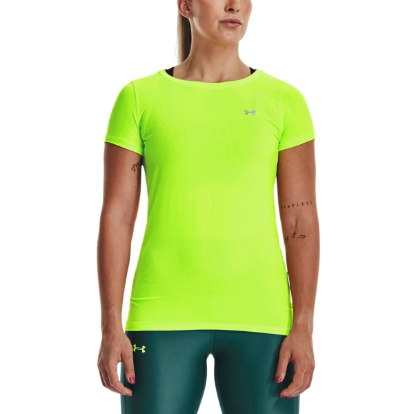 serie Virus Polvoriento Under Armour HeatGear Armour Women's Tennis T-Shirt - Lime Surge