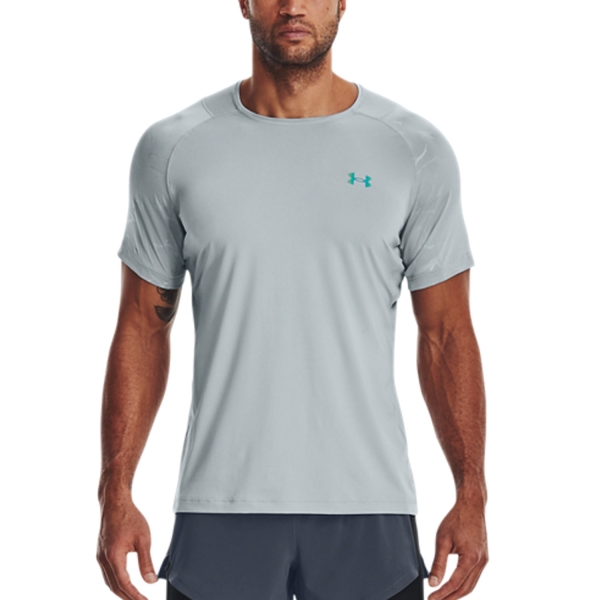 Under Armour Rush Emboss Men's Tennis T-Shirt - Halo Gray/Black