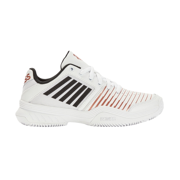 Women`s Tennis Shoes KSwiss Court Express Clay  White/Black/Rosegold 96750196M