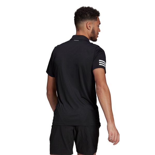 adidas Club 3 Stripes Men s Tennis Polo Black White