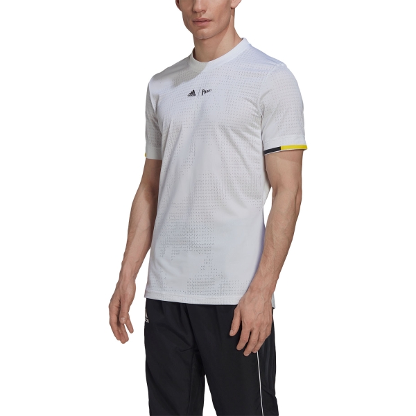 Men's Tennis Shirts adidas London TShirt  White/Yellow HC8540
