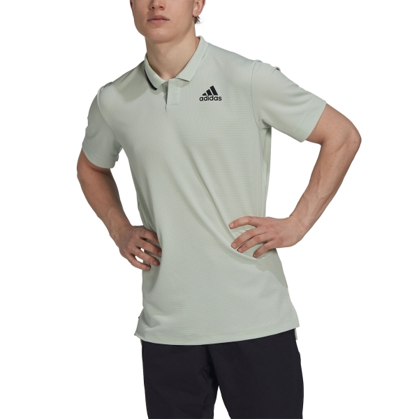 Men's Tennis Polo adidas US Open Series Polo  Linen Green HN9414