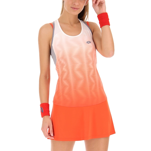 Lotto Top IV Logo Women s Tennis Dress Red Poppy Bright White