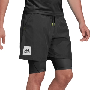 Men's Tennis Shorts adidas Paris 2in1 7in Shorts  Black/White HG4203