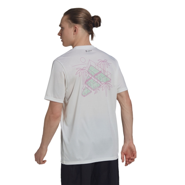 adidas Printed Logo Camiseta de Padel Hombre White