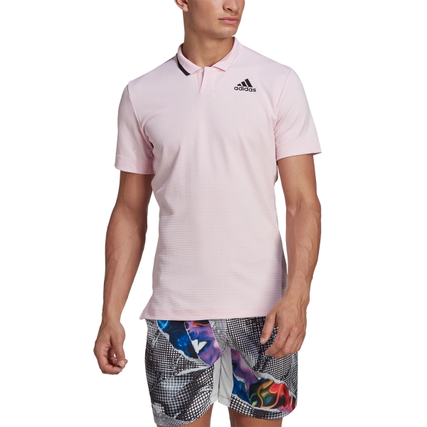 adidas US Open Series Men s Tennis Polo Clear Pink