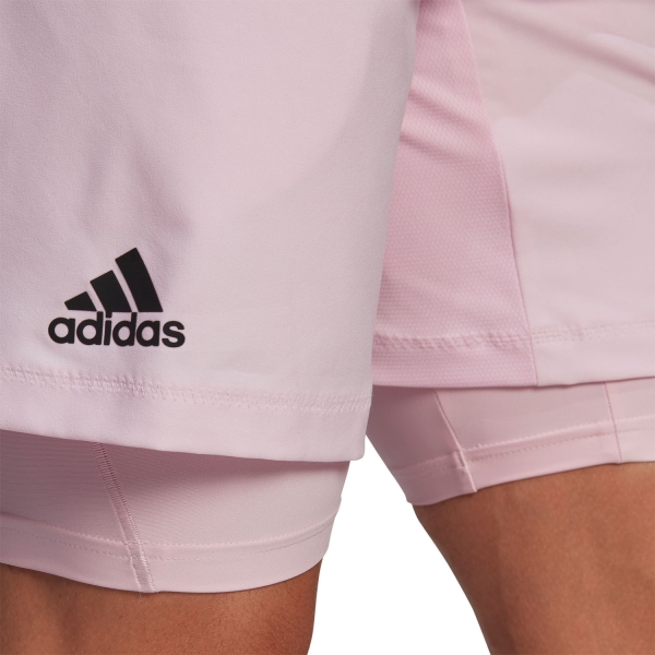 adidas US Open Series 2 in 1 7in Men\'s Tennis Shorts - Pink