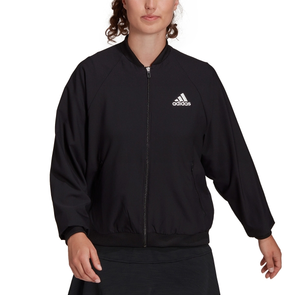 Tennis Women's Jackets adidas Woven US Open Series Jacket  Black/White HA3353