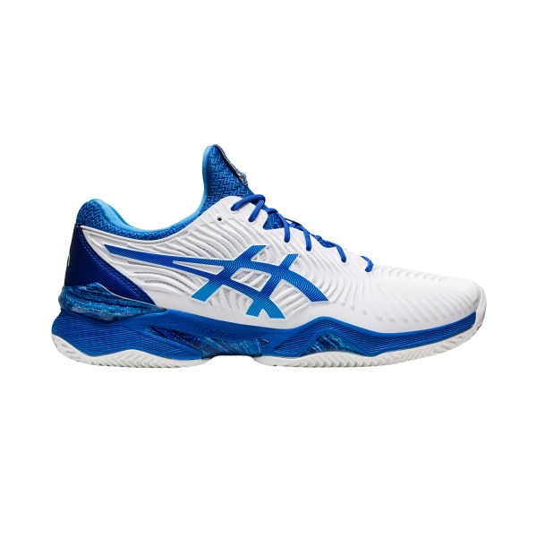 Men`s Tennis Shoes Asics Court FF 2 Novak Pack Clay  White/Tuna Blue 1041A344960