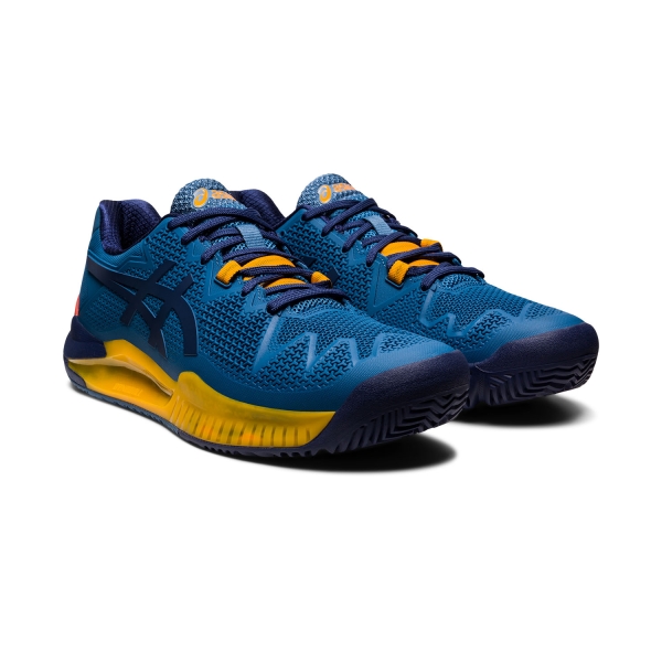 Asics Gel Resolution 8 Padel Men s Padel Shoes Azure Deep Ocean