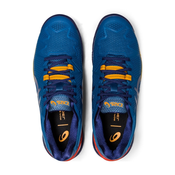 Asics Zapatillas Gel-Dedicate 8 Padel Azul Amarillo Illusion Blue Glow  Yellow Hombre