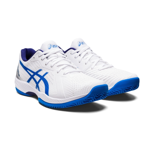 Asics Solution Swift FF Clay - White/Electric Blue