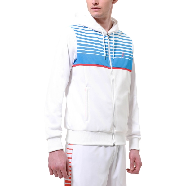 Men's Tennis Jackets Australian Double Lines Jacket  Bianco TEUGC0010002