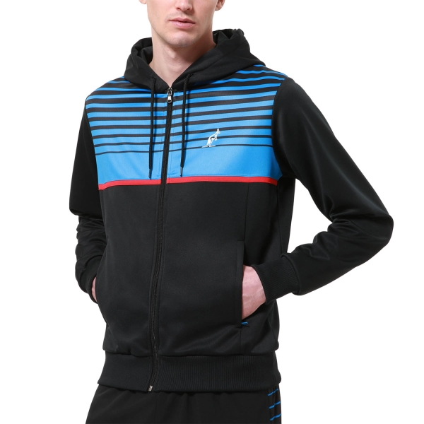 Men's Tennis Jackets Australian Double Lines Jacket  Nero TEUGC0010003