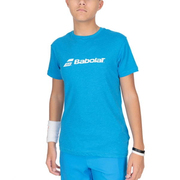 Polo e Maglia Tennis Bambino Babolat Babolat Exercise Maglietta Bambino  Blue Aster Heather  Blue Aster Heather 4BP14414052