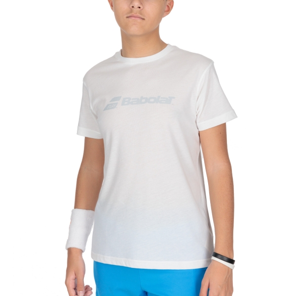 Tennis Polo and Shirts Boy Babolat Exercise TShirt Boy  White 4BP14411000