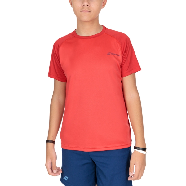 Polo e Maglia Tennis Bambino Babolat Play Crew Maglietta Bambino  Tomato Red 3BP10115027