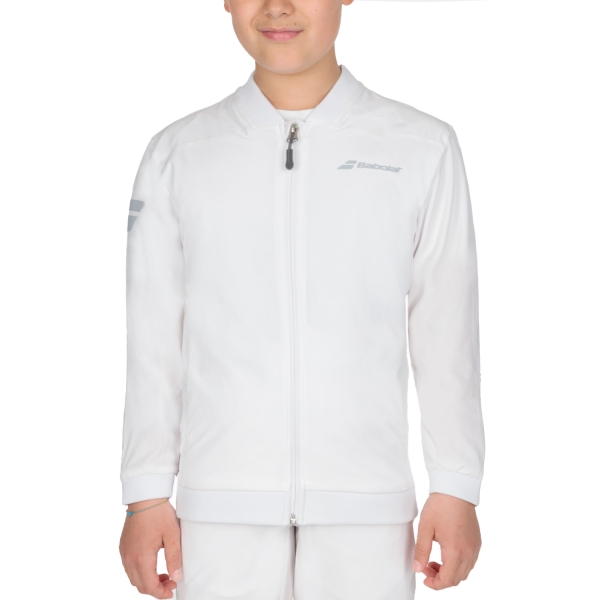 Tennis Jackets for Boys Babolat Play Jacket Boy  White 3JP11211000