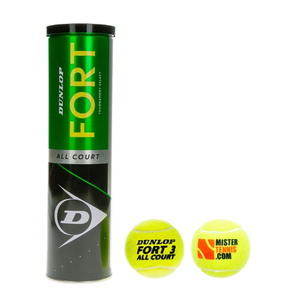 Pelotas Tenis Dunlop Dunlop Fort All Court Mister Tennis Logo  Tubo de 4 pelotas 601316L