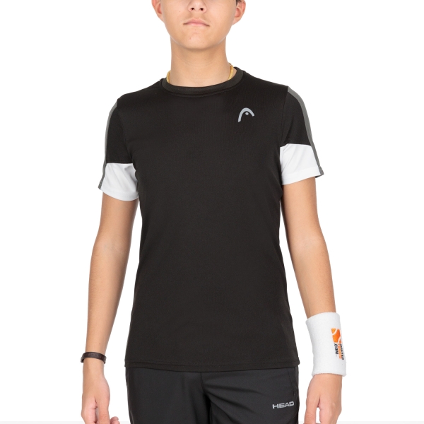 Polo e Maglia Tennis Bambino Head Head Club 22 Tech Maglietta Bambino  Black  Black 816171BK