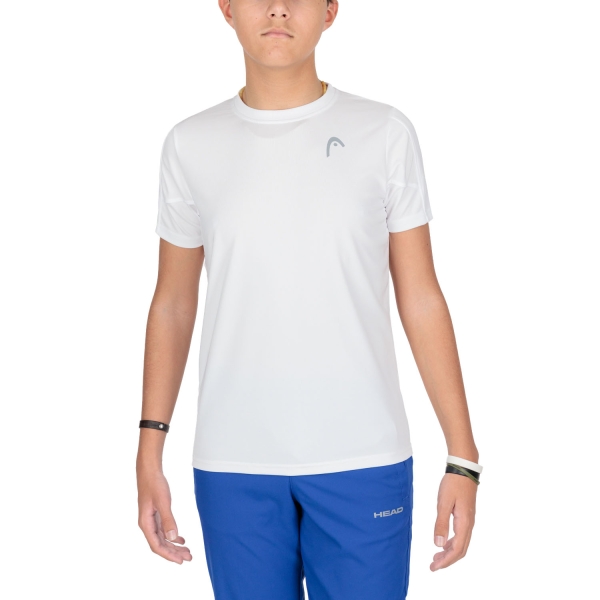 Tennis Polo and Shirts Boy Head Club 22 Tech TShirt Boy  White 816171WH