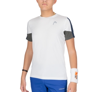 Tennis Polo and Shirts Boy Head Club 22 Tech TShirt Boy  White/Dark Blue 816171WHDB